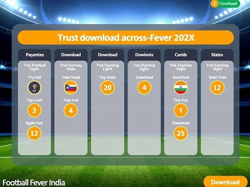 Football Fever India 202X - Download Growth in India Football Fever India 202X download statistics showing growth across Indian states